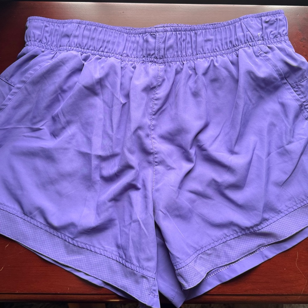 Athletic Works Purple Athletic Shorts Lightweight Elastic Waist